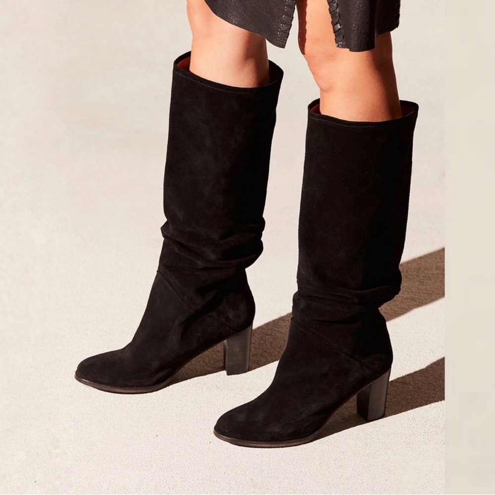 Free People Tennison Slouchy Tall Suede Boots - Picture 2 of 4